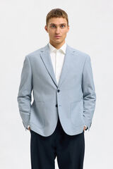 Selected Blazer riscas seersucker Azul