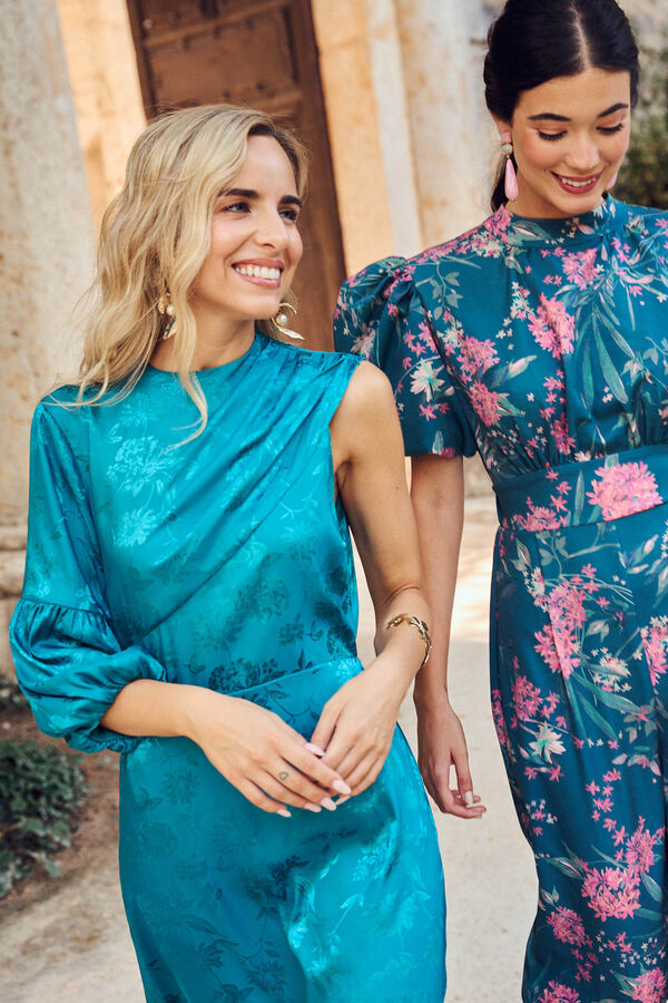 Pol&iacute;n Et Moi Vestido longo Lucilda Azul