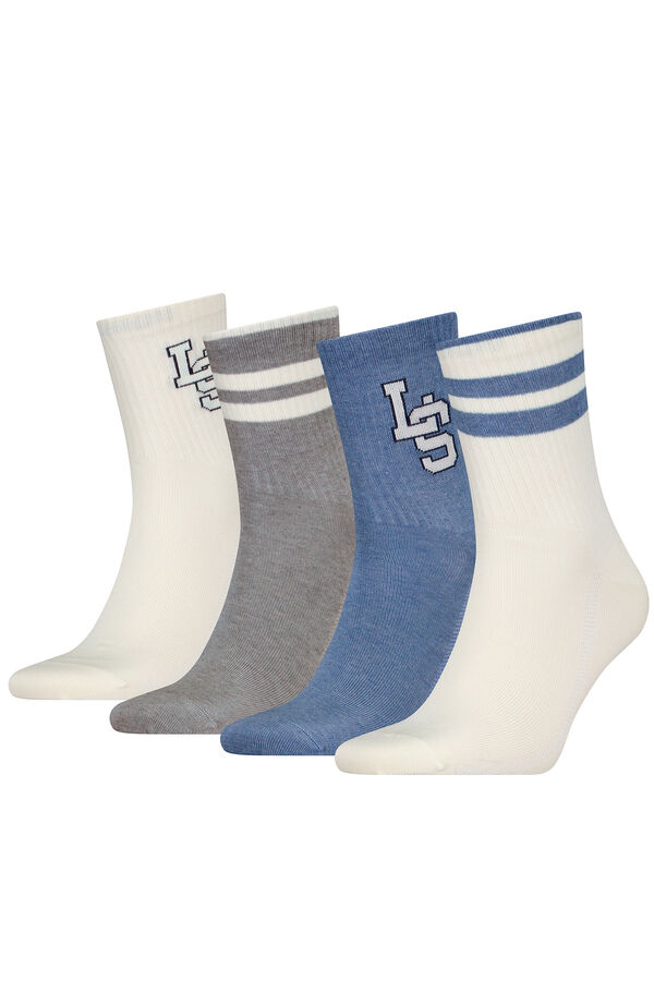Levi's Pacote de caixa de presente com 4 meias curtas Levi's&reg; Branco