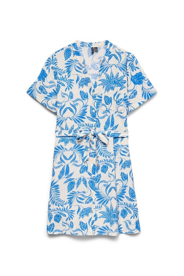Vero Moda Vestido estampado com cinto Azul