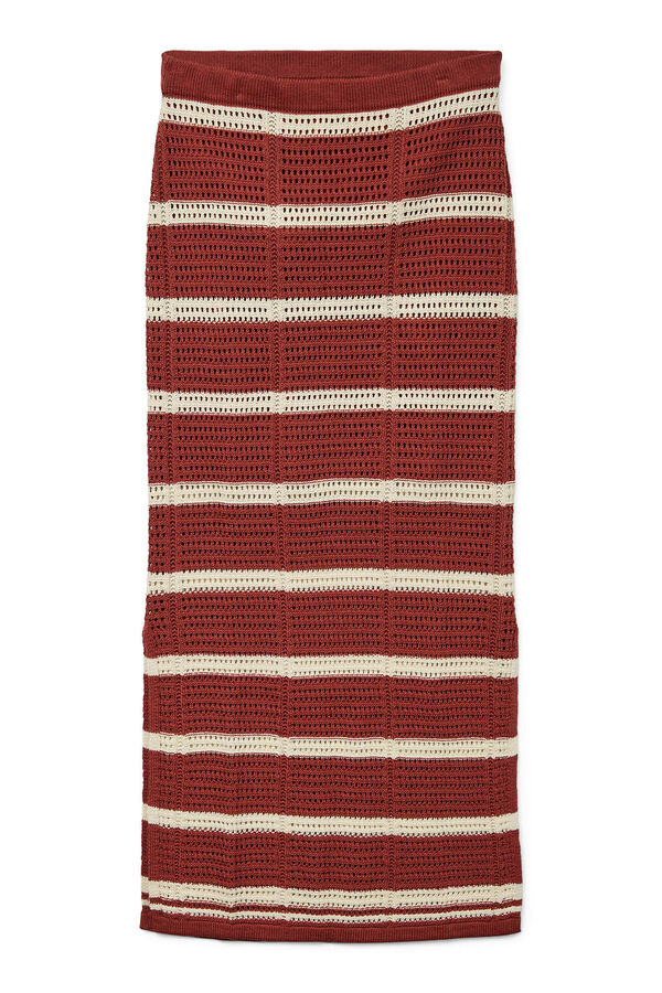 Vero Moda Falda larga crochet Rojo