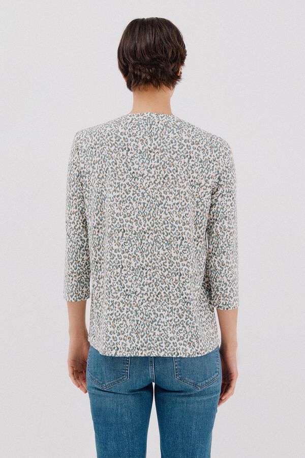 Cortefiel Camiseta b&aacute;sica escote m&atilde;o Multicolor