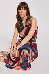 Morgan Vestido comprido reto estampado Multicolorido