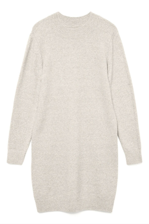 Vero Moda Curve Vestido de punto manga larga talla grande Beige