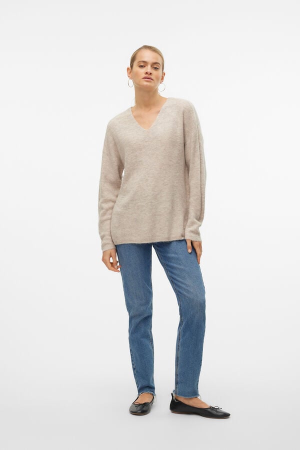 Vero Moda Jersey b&aacute;sico de punto Beige