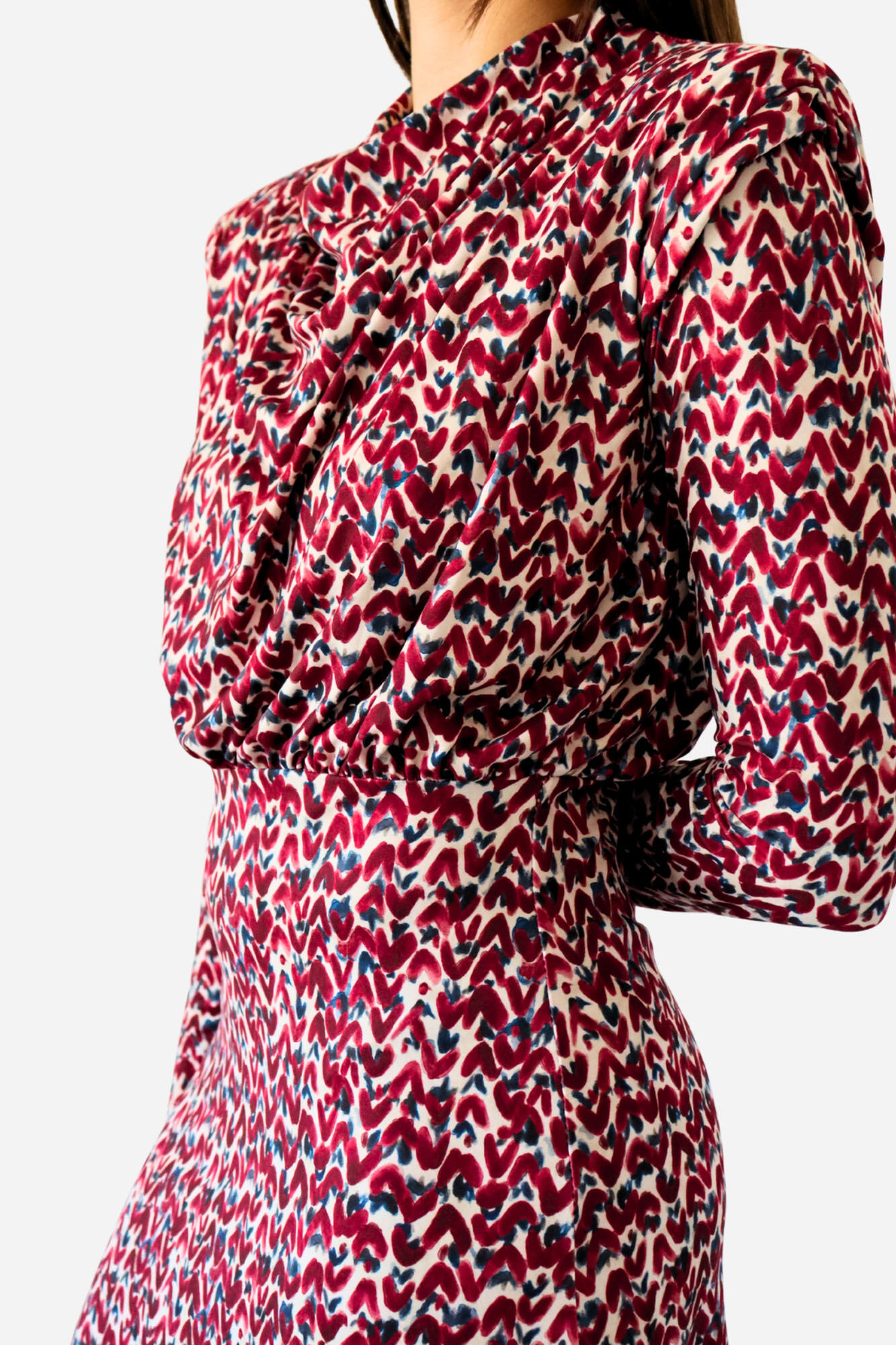 Cupl&eacute; Vestido midi punto estampado geometrico