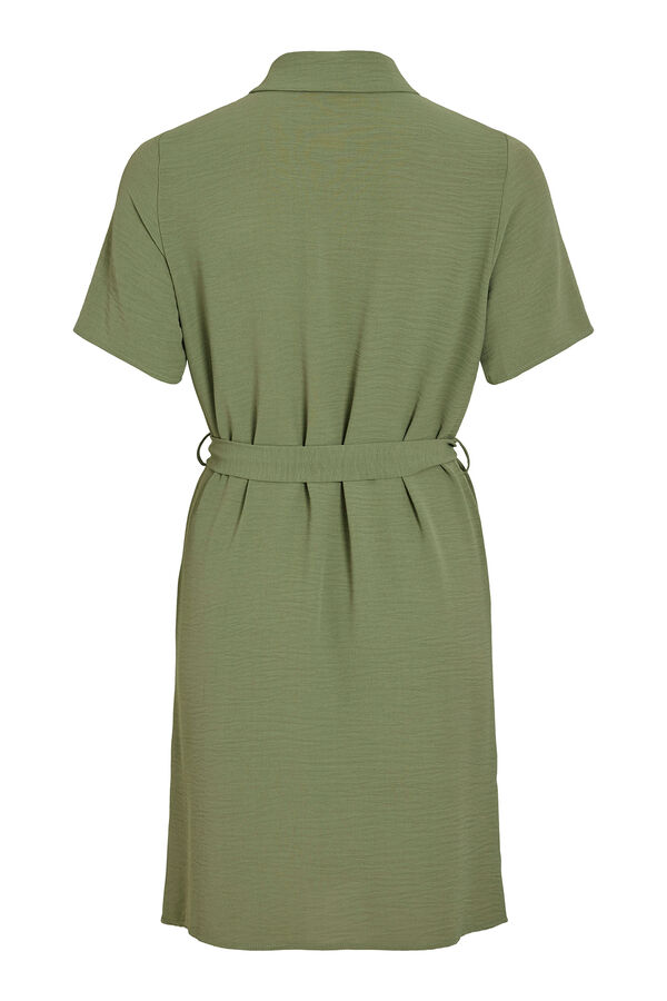 Vila Vestido camiseiro curto Verde