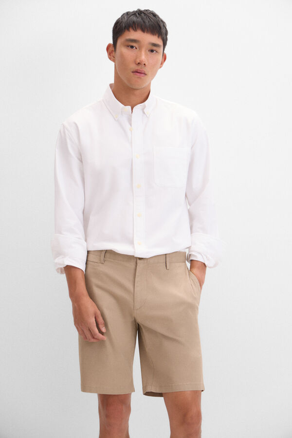 Cortefiel Bermudas chinos estampadas Tostado