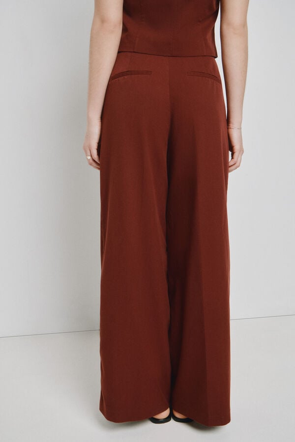 Vero Moda Pantal&oacute;n largo de vestir Marr&oacute;n