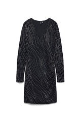 Vero Moda Vestido curto de lurex de manga Preto