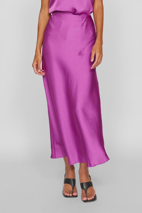 Vila Falda satinada midi Lila