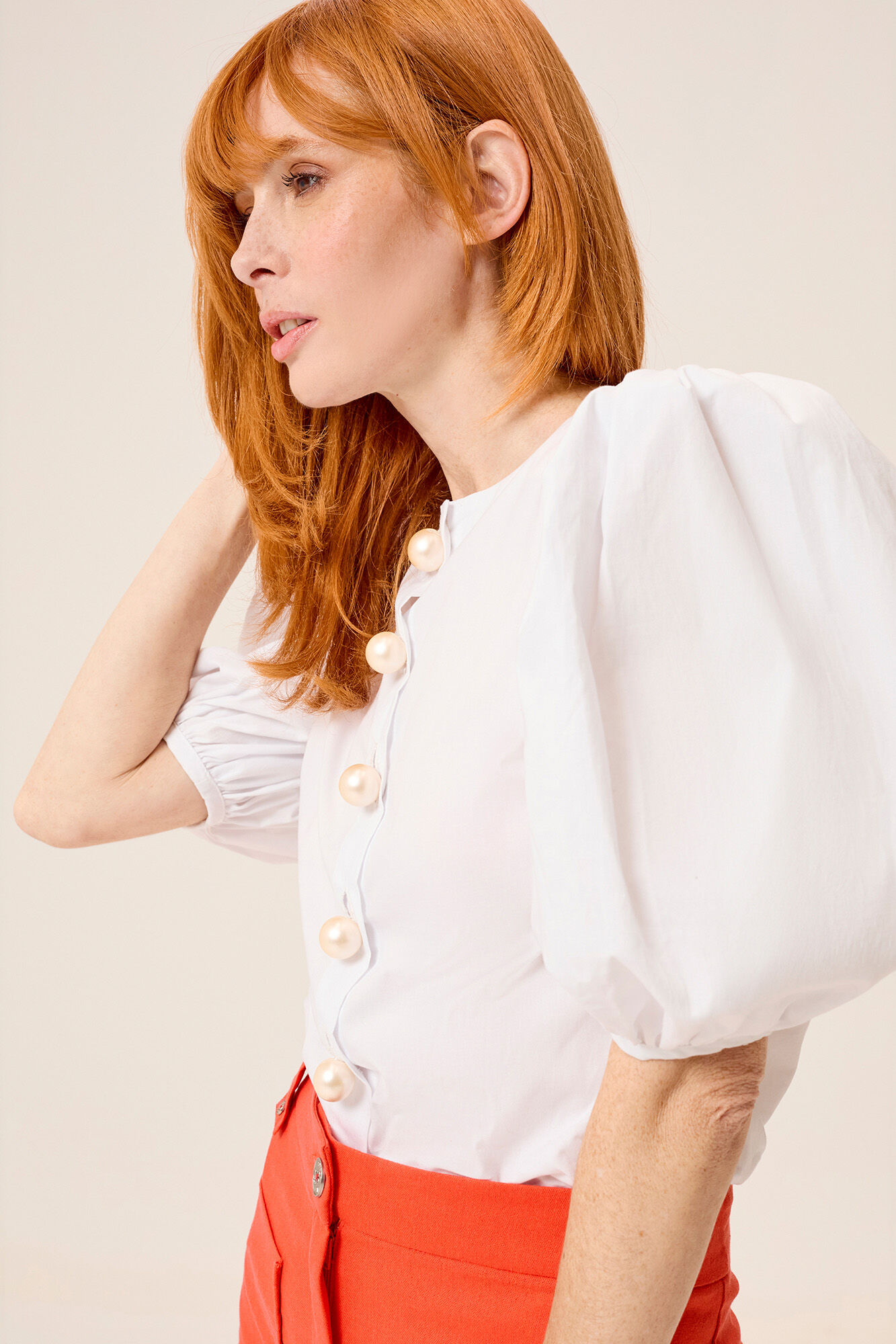 Dolores Promesas Blusa de Manga Abullonada Jane