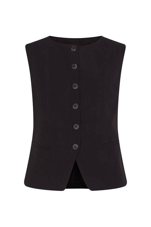 Cortefiel Colete gola redonda Preto