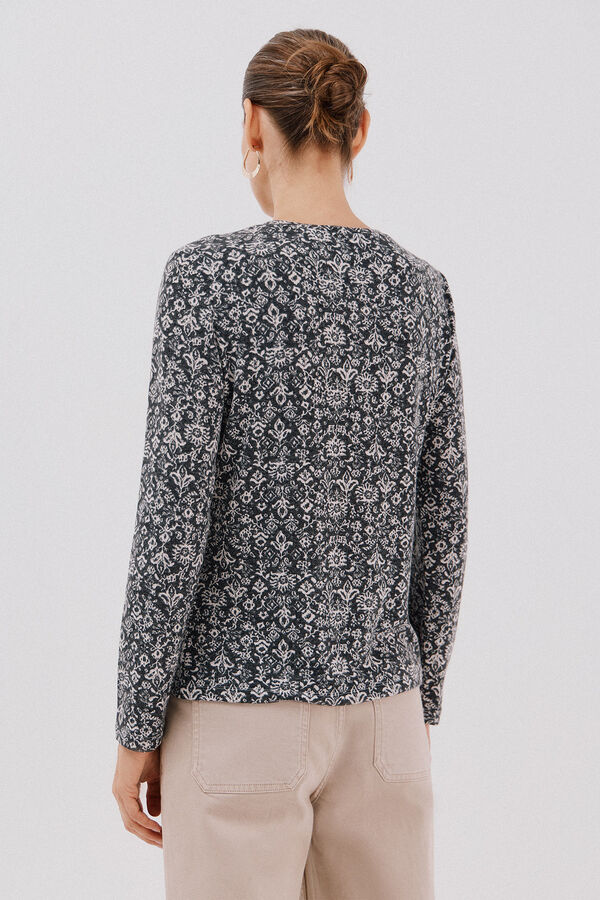 Cortefiel Camisa de caixa de bot&otilde;es Impress&atilde;o