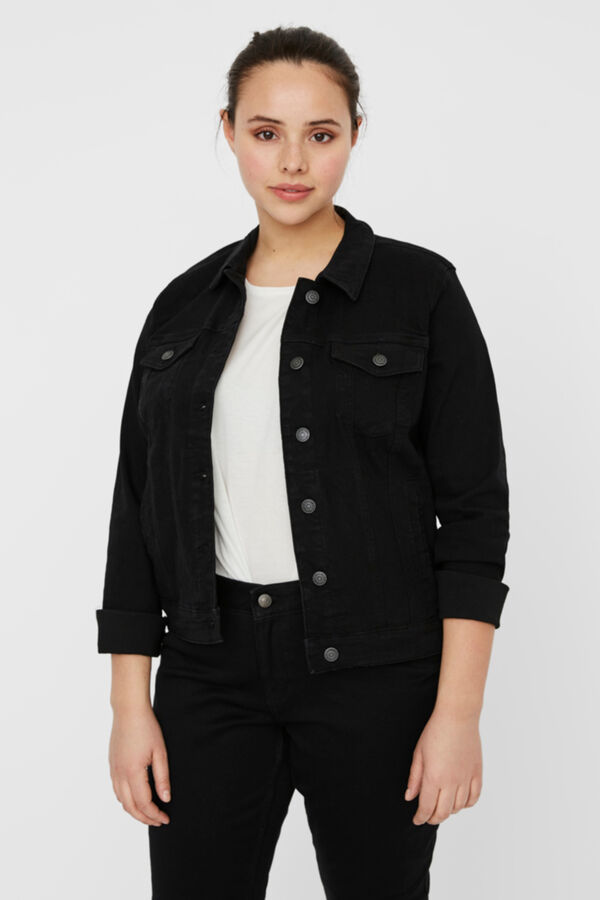 Vero Moda Curve Chaqueta vaquera talla grande Negro