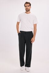 Jack & Jones Pantal&oacute;n wide fit pinzas Gris oscuro