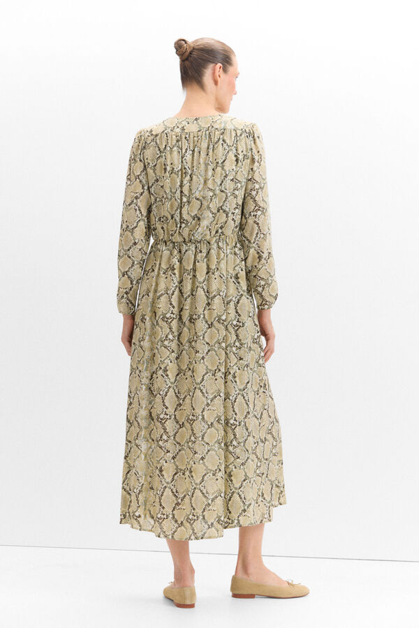 Cortefiel Vestido estampado cobra Multicolorido