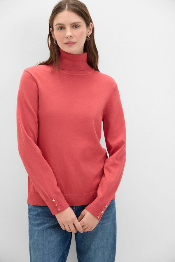 Cortefiel Camisola gola alta Vermelho