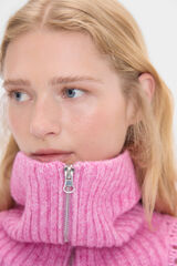 Cortefiel Jersey cuello cremallera Rosa