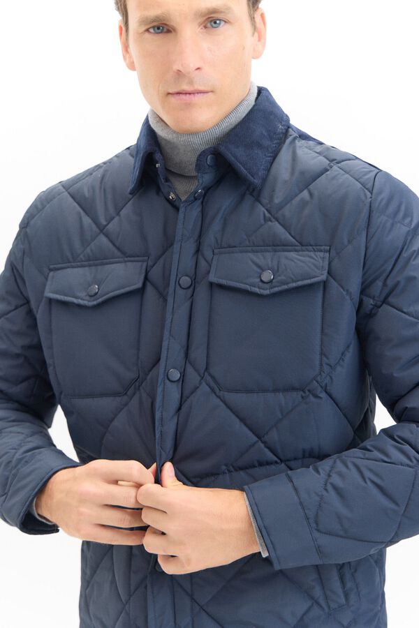 Cortefiel Sobrecamisa acolchoada Azul