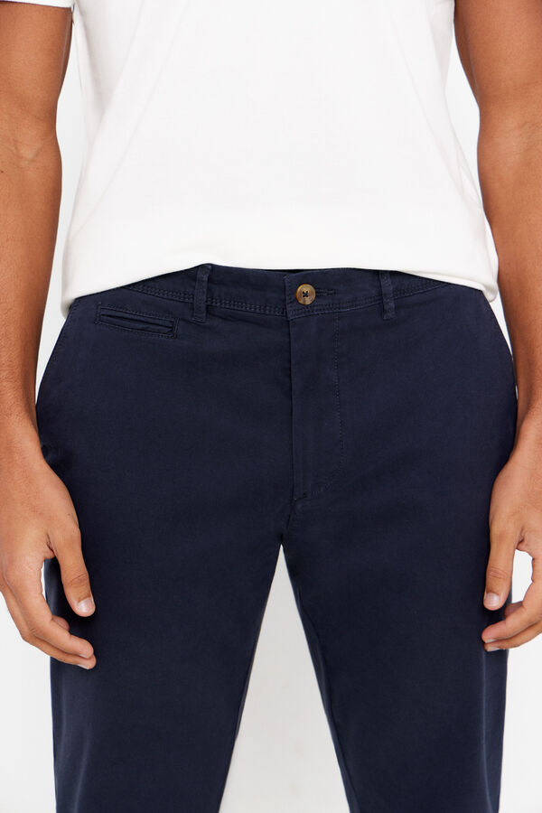 Cortefiel Pantal&oacute;n chino slim fit Azul marino