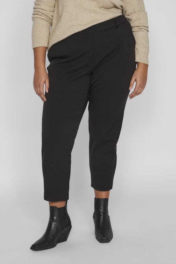 Evoked by Vila Pantal&oacute;n de vestir capri cintura alta curvy Negro