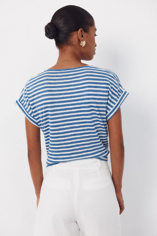 Cortefiel Camiseta rayas Azul