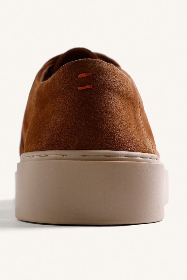 Gioseppo Mocassins estilo wallabees Castanho