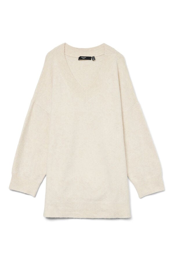 Vero Moda Curve Jersey cuello pico Curve Beige