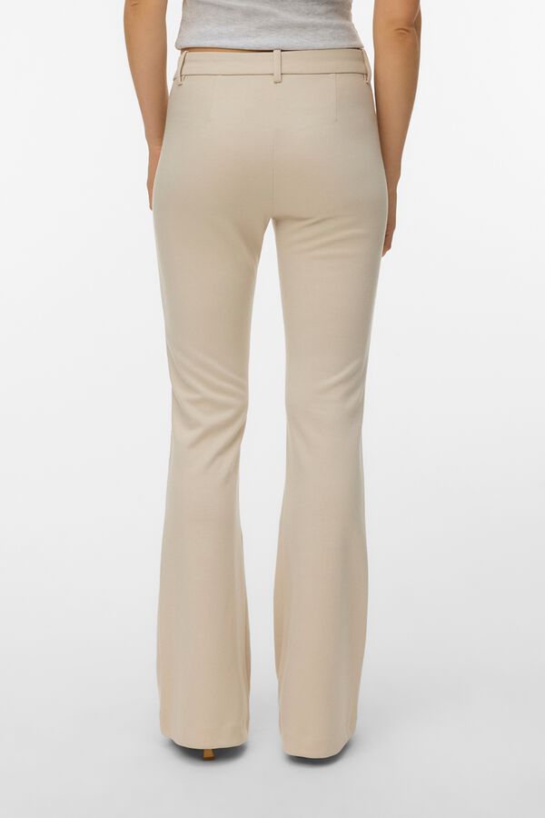 Vero Moda Pantal&oacute;n traje acampanado Beige