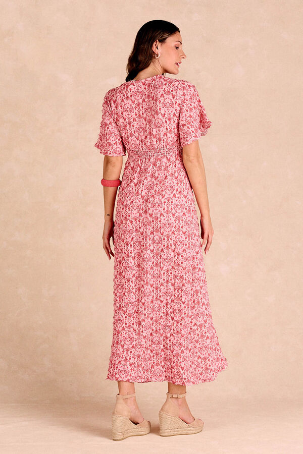 Polín Et Moi Vestido longo damasco Vermelho