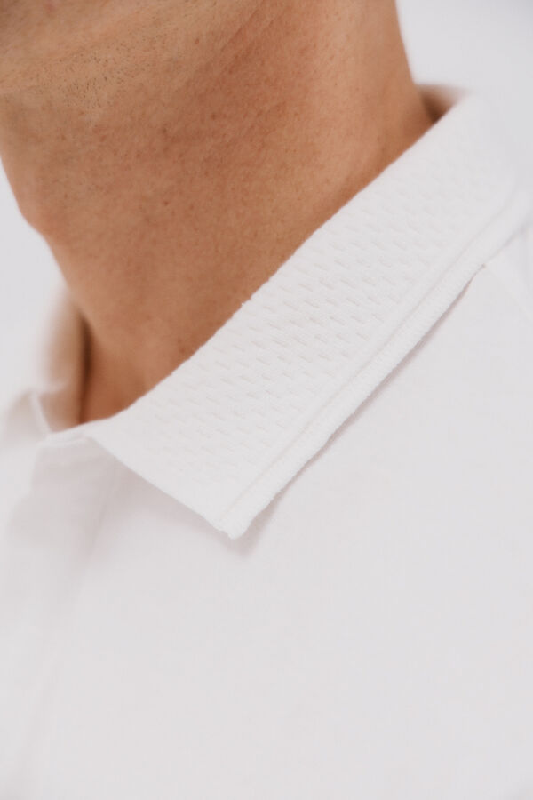 Cortefiel polo cuello estructura Blanco