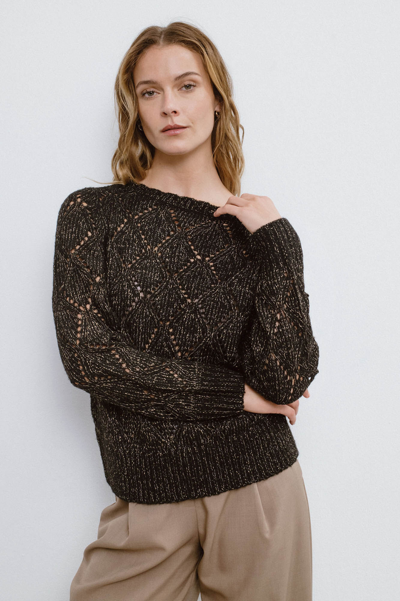 Vila C&aacute;rdigan calado abotonado