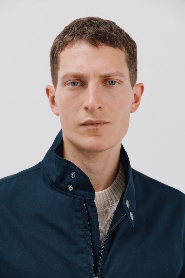 Cortefiel Blus&atilde;o algod&atilde;o Azul