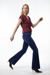 Vero Moda Camiseta de manga corta l&uacute;rex Rojo