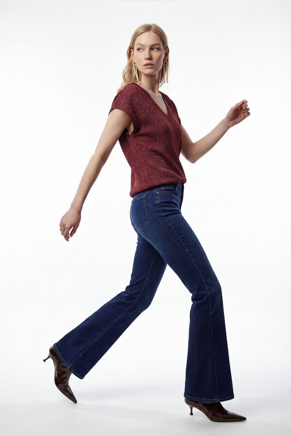 Vero Moda Camiseta de manga corta l&uacute;rex Rojo