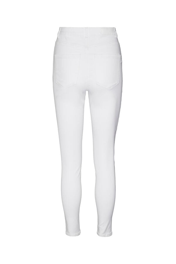 Vero Moda Jeans Sophia cigarro de cintura subida Branco