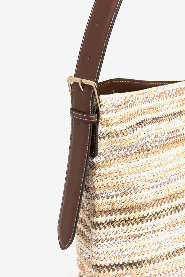 Vilanova Bolso de Hombro Efecto Paja Arena