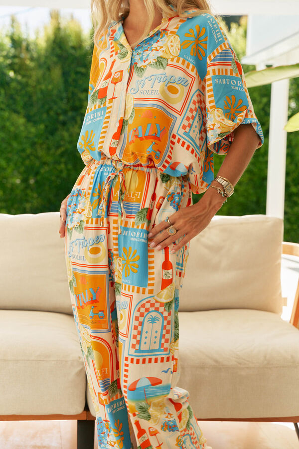 Jaase Pantal&oacute;n Recto estampado Cici Multicolorido