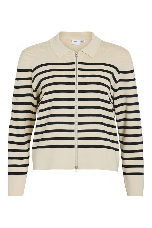 Vila Chaqueta de punto con viscosa Beige