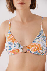 Cortefiel Top bikini anilla estampado Multicolor