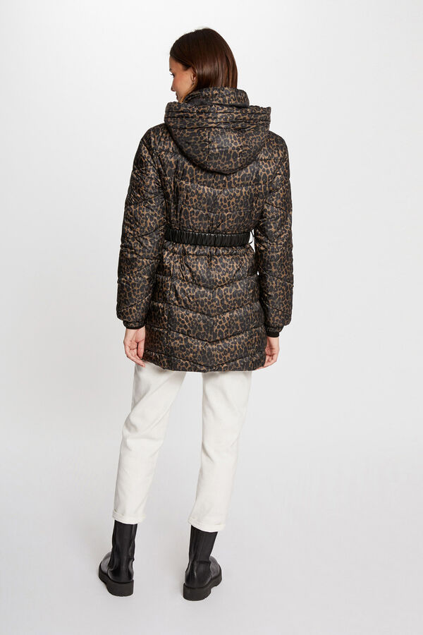 Morgan Casaco estampado com capuz Castanho