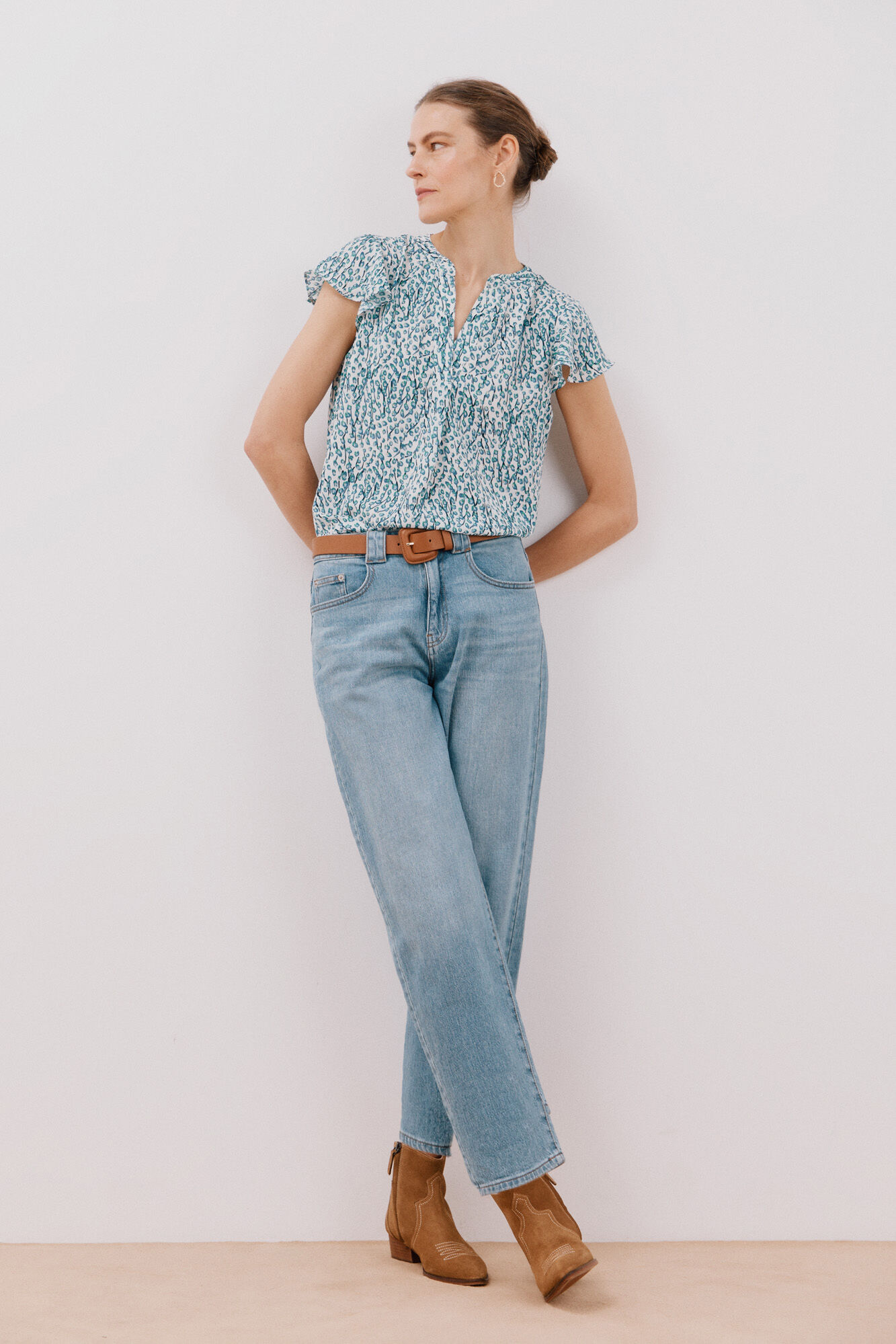 Cortefiel Blusa manga volante