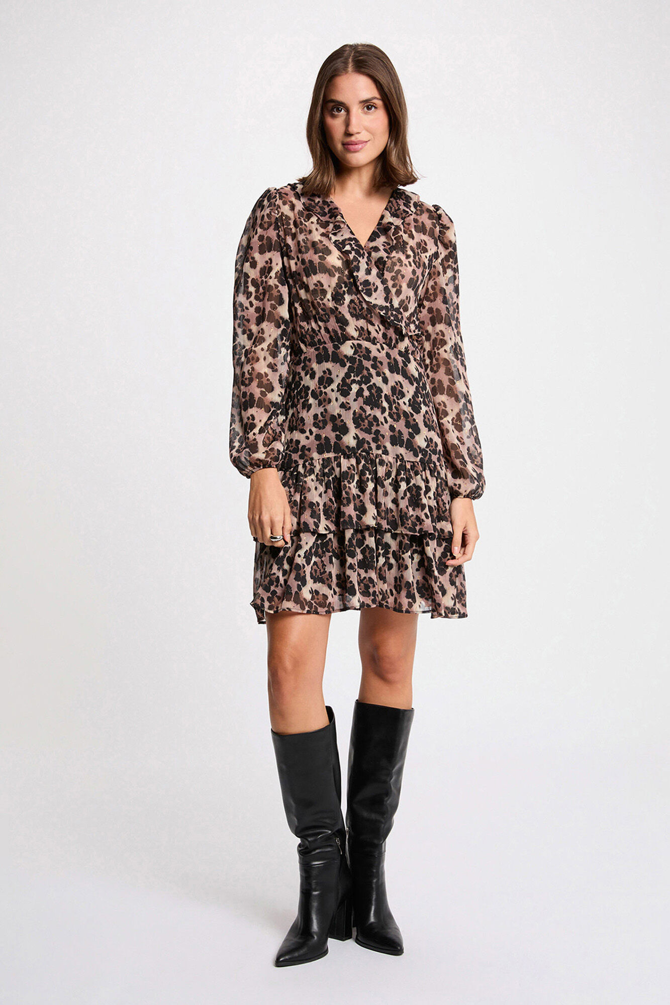 Morgan Vestido corto con cuello en V