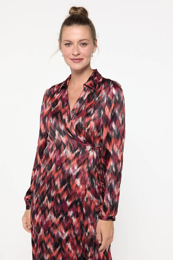 Vero Moda Vestido camisa envolvente  Roxo