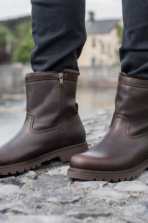 Panama Jack Bota de hombre en piel Marr&oacute;n oscuro