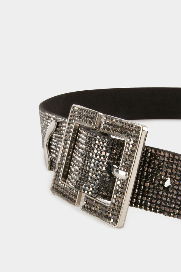 Morgan Cintur&oacute;n con strass Gris