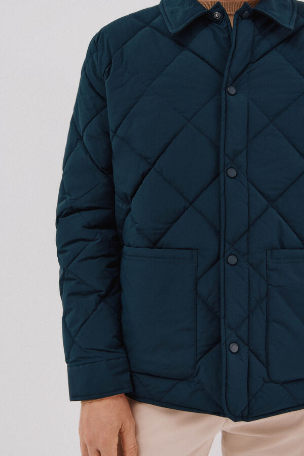 Cortefiel Sobrecamisa acolchada Azul marino