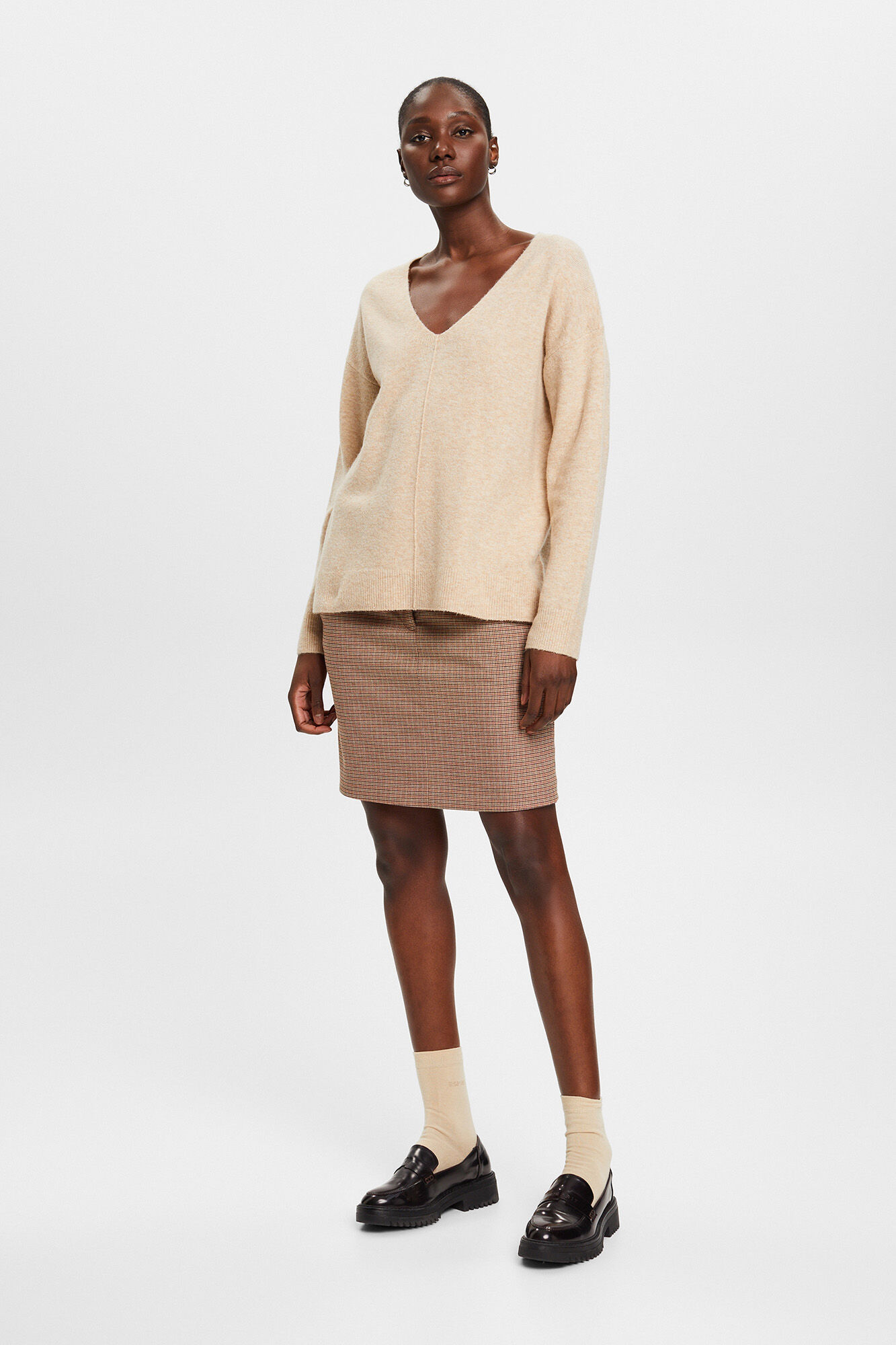 Esprit Jersey de punto loose fit con lana