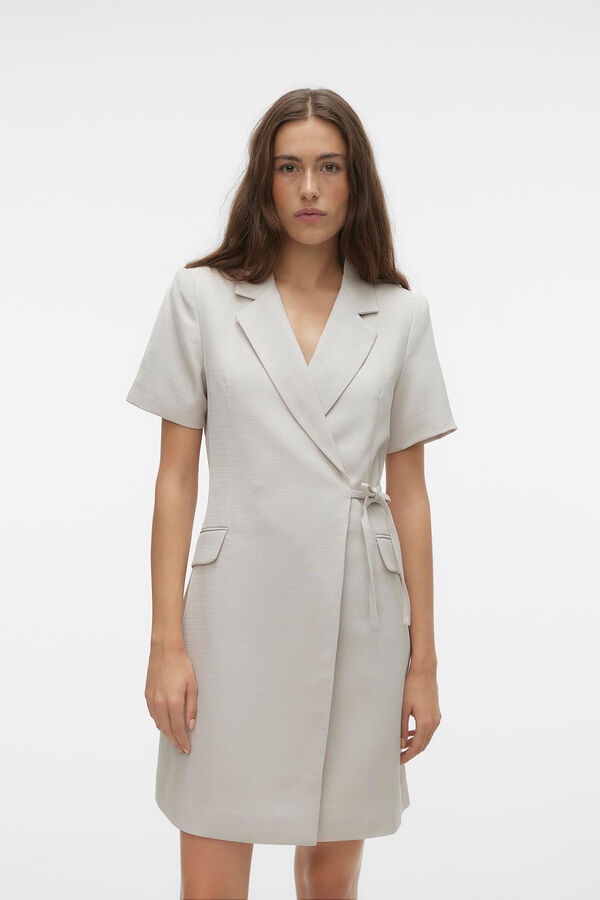Vero Moda Vestido curto cruzado  Cinzento